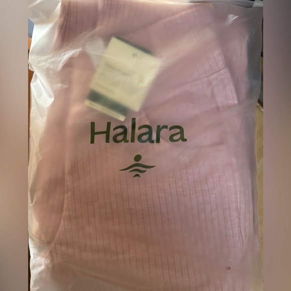 Halara Ribbed Knit High Waisted Crossover Flare Pants Tummy Control NWT - Picture 13 of 15